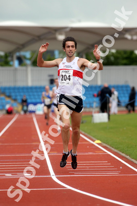 Jonathan Wills (Bristol & West AC) wins the 5000 metres, Northern Championships, Sport City, Manchester